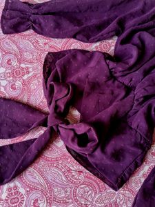 Plum Tie-front  Top💟🌟✨️