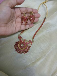 Price Drop On 2 Necklace Set And 1 Maang Tikaa