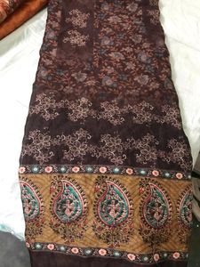 Ethnic Brown Organza Dupatta