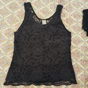 Black Lace Tank Top