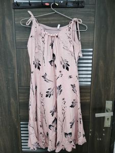 Floral Pink Dress with Shrug
