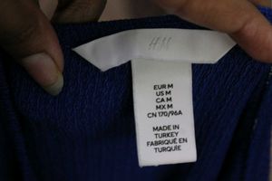 H&amp;M Blue Strapless Dress