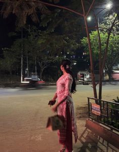 Elegant White &amp;Pink Embroidered Kurta and pant set