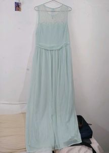 Light Dress Long Green Gown