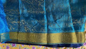 Used Saree with tailored blouse for sale