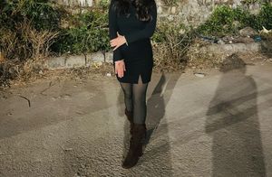pencil Black skir