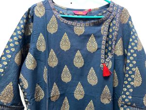 Blue Anarkali Type Aline Kurta💙🦋🔵🚎