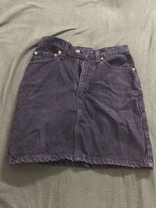 Levi's Black Denim Mini Skirt
