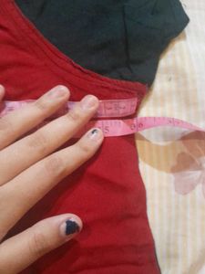 MORPANKH Black And Red Kurti, Size-S