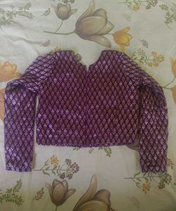 Ethnic Purple Blouse