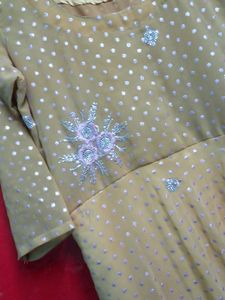 Cream Long Ethnic Gown