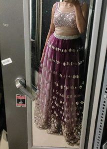 Sangeet Wine Lehenga