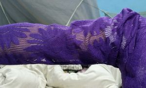 Purple Floral Net Shrug For Women💜