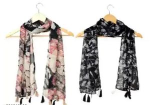 Floral Print Scarf Set