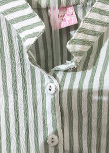 Baby Girl White With Green Shorts &amp; Top