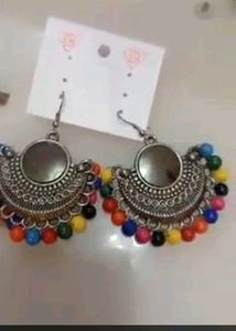 Oxidised Multicolour Earings.