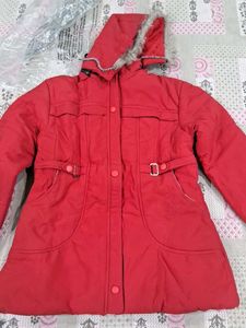 Red Winter Coat with Hood