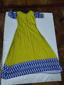 Parrot Green Kurti - Fits BUST Upto 40 Inches