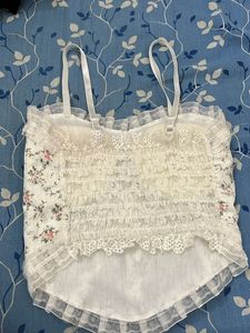 Cute white corset style top