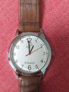 Piraso Brown Leather Band Watch
