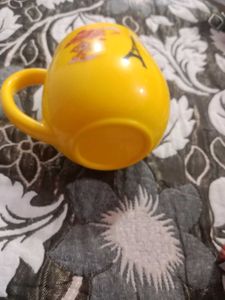 Cute Yellow Mug with Eiffel Tower and Bear