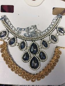 Grey And Golden Necklace