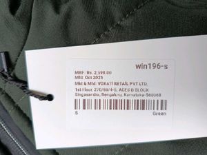 Voxati Olive Green Jacket, S Size (No Cap)