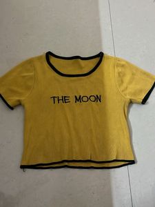 Cute Yellow 'The Moon' Tee