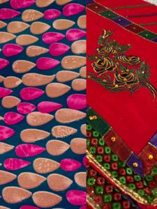 Teardrop Pattern Fabric Silk .Saree