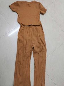 Tan Matching Set - Top and Pants