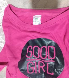 Pink &#39;Good Girl&#39; Graphic Sweatshirt