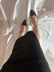 Black Slit Skirt
