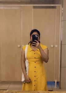 Yellow Button-Down Dress