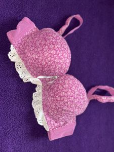 Floral Lace Trim Bra