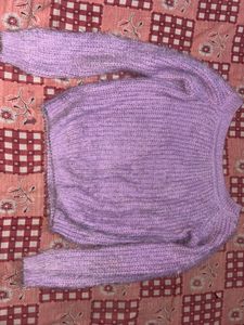 Lavender Knit Pullover Sweater