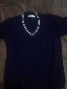 Vintage Navy V-Neck Sweater