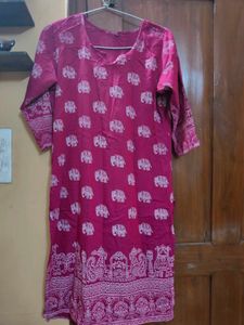 Elephant Printed Daily Wear Kurta For Women