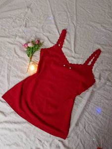 Cute Red Cami Top🎀❤️🫶🏻