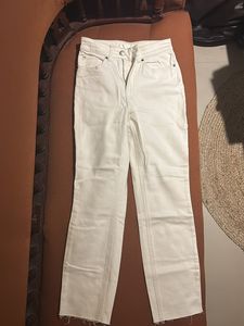 H&M White Slim Straight Fit Jeans Xs