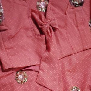 Heavy Worked Designer Saree With Blouse