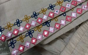 Blush Pink Alia Cut Premium Chanderi Silk