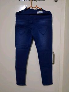 Dark Blue High-Waisted Jeans