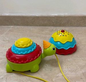 Baby Icecream Turtle Pull Toy for toddlers