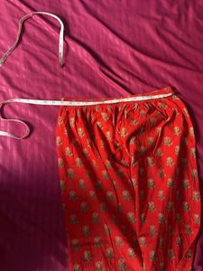 Red Floral Print Lounge Set