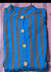 Blue Striped Kurti