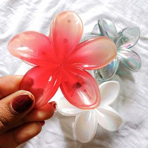 Flower Hair Claw Clip Set