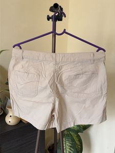 Beige Casual Women's Shorts
