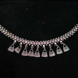 Beautiful Silver Oxidised Choker For Women &amp; Girls