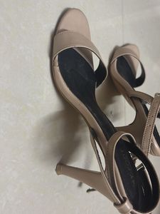 Nude Ankle Strap Heels