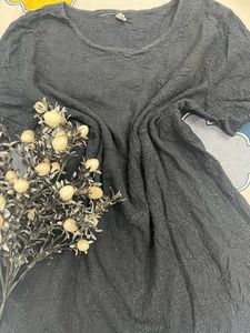 black embroidered top